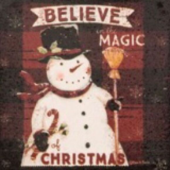 Snowman Coaster Set Christmas Holiday Decoration Primitives by Kathy NWT - Picture 3 of 7